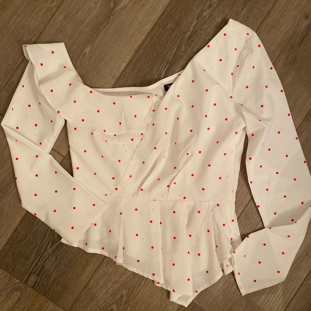Nasty Gal Polka Dot Blouse